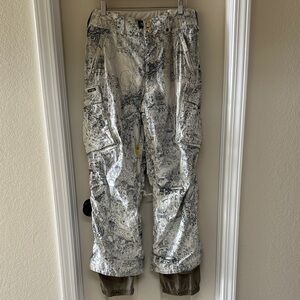 Burton Ronin Snowboard Pants Graphic Print DryRide Baggy Cargo Ski Y2K